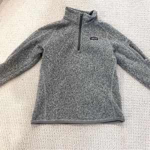 Girls Patagonia 1/4 zip better sweater - gray/Size L